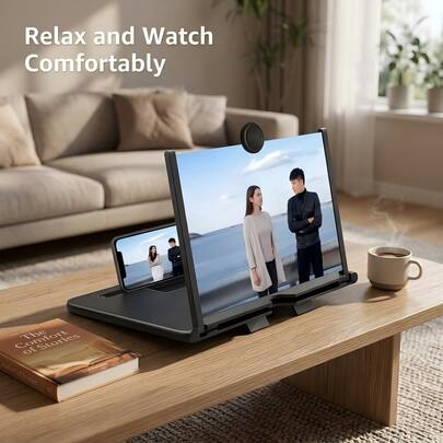 Portable Phone Viewing Stand, Foldable Screen Display Accessory With Stable Support Base, Compact Smartphone Holder For Movies, Videos, Gaming And Travel