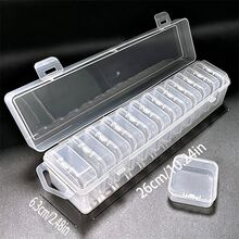 Bead Storage Box, Small Transparent Plastic Storage Box With Hinged Lid And Labels, Craft Storage Box For Bracelets, Jewelry, Diamonds, Clay Beads, Screws, Seeds, Small Parts Mini Box - Multicolor - View 12