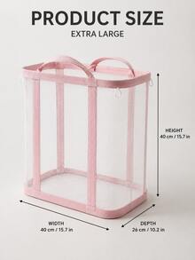 This Breathable, Foldable Laundry Basket Is A Multi-Functional Portable Storage Basket Suitable For Bathrooms And Various Rooms. It Can Be Used As A Laundry Basket, Laundry Tray, Or Large-Capacity Storage Box To Meet The Storage Needs Of Clothing And Various Items. Suitable For Various Spaces, This Casual-Style Laundry Basket Is A Space-Saving Design Suitable For Various Environments. - Multicolor - View 11