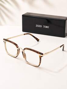 Fashion Square Reading Glasses For Men Women, Metal & TR Mixed Frame, Lightweight Comfortable Readers - White - View 7