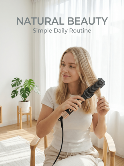 SOKANY Peine alisador precalentado - Cuida suavemente tu cabello, creando fácilmente un cabello liso y suave. Diseñado específicamente para mujeres, crea peinados ondulados y es un regalo esencial del Día de San Valentín para tu novia.