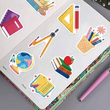 somoving 50pcs Cartoon Back To School Graffiti Stickers DIY Waterproof Decoration For Guitar Notebook Luggage - Multicolor - View 5