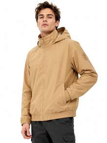 Timberland New Men's Outdoor Hiking Climbing Camping Hooded Windproof Jacket Sportswear - Khaki - View 1