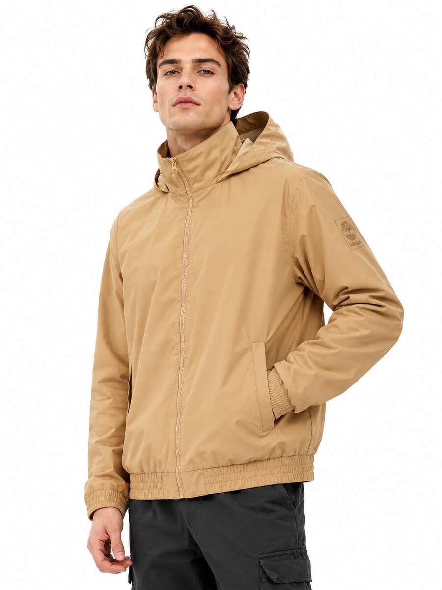 Timberland New Men's Outdoor Hiking Climbing Camping Hooded Windproof Jacket Sportswear - Khaki - View 1