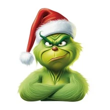 Panini Grinch Sitting On Gift Box Acrylic Christmas Ornament, Flat Character Pendant With Hanging Rope, Suitable For Christmas Tree, Home And Car Interior Decoration - Random Styles - View 5