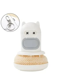 Modern Plastic Soap Dispenser Cleaning Brush, Cat Ear Handle, Press Top To Dispense Liquid, Round Sponge Brush Head, 2 Colors Available, Kitchen Pots Bowls Sink Countertop Daily Cleaning Brush, Spring Kitchen Cleaning - Multicolor - View 11