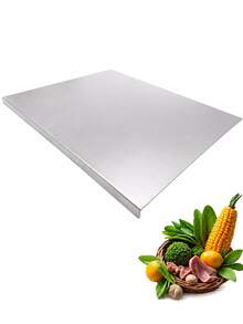 Talenan Stainless Steel, Talenan Daging, Talenan Penggiling, Peralatan Dapur, Alat Persiapan Makanan, Permukaan Pemotong Modern, Peralatan Dapur Modis, Bahan Anti Karat, Mudah Dibersihkan, Alas Pemotong Multifungsi, Meja Dapur - View 11