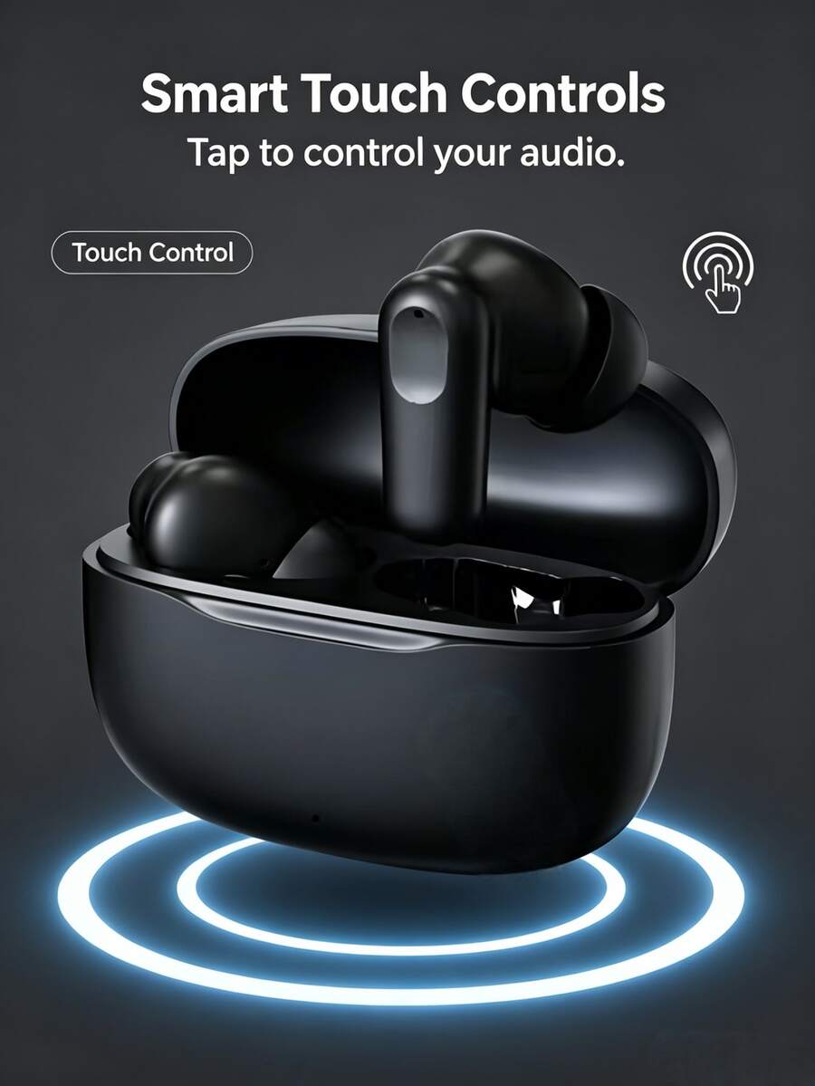 TWS Wireless Bluetooth Earbuds, White Sweat-Proof Design, Built-In Microphone, Clear Call Quality, Comfortable Fit, Compatible With IOS And Android Devices, Suitable For Fitness, Running And Daily Use - View 1