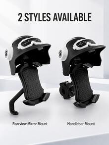 Motorcycle Phone Holder, Suitable For Scooter, Electric Bicycle, Bicycle Phone Mount, Helmet-Shaped Sunshade, 360° Rotating Anti-Shake Handlebar Phone Clip, Universal GPS Navigation Bracket, Compatible With 4.7-7 Inch Smartphones, ABS Nylon Material, Motorcycle Accessories - A - View 10
