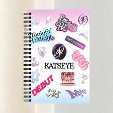 1 cuốn sổ tay lò xo trống | Thuộc về nhóm nhạc K-Pop KATSEYE, giấy nhiều màu, sổ tay trắng tinh khôi, quà tặng lý tưởng cho người hâm mộ và bạn bè - A - Xem 5