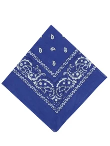 1PC Fashion Versatile Printed Novelty Large Bandana Headband Scarf Denim Suitable For All Seasons - Royal Blue - View 3