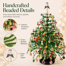 1pc DIY Beaded Christmas Tree Kit, Handmade Mini Desktop Christmas Bead Art, Create Your Own Sparkling Holiday Decor, 3D Crystal Bead Christmas Tree Making Set, Holiday Desktop Decoration - Multiple Styles - View 4