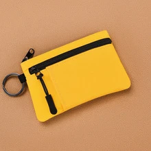 Mini Canvas Zipper Coin Purse, Portable Multifunctional Card Holder For Key Earphone Outdoor Storage Pouch - Multicolor - View 9