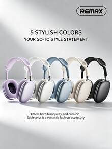 REMAX RB-300HB Comfortable On-Ear Headphones, Soft Leather Earpads, Bluetooth 5.4 Lossless Transmission, Long-Lasting Battery Life, High-Fidelity Sound, Foldable And Portable Design, Mist Purple - Mist Purple - View 5