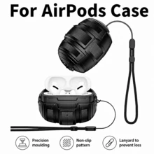 Compatible With Airpods 4 5 Pro Pro 2 Pro 3 Case, 360° Rotating Magnetic Lock Mecha Shockproof Cover Includes An Anti-Lost Lanyard - Multicolor - View 13