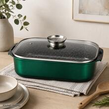 Poêle de cuisson rectangulaire profonde 34x25x9cm, couleur aléatoire, casserole de cuisine - Voir 7
