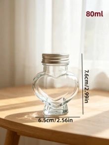1pc Multi-Style Cork Stopper Glass Decorative Jar Heart Star Wish Glass Bottle DIY Handmade Display Bottle Home Desktop Gift Decoration Ornament Jar High Transparency Clear Decorative Bottle - Multicolor - View 17