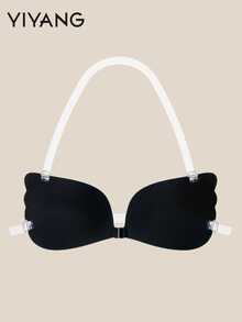 YIYANG 2/1 Pair Of Invisible Adhesive Bras With Transparent Shoulder Straps, Lifting And Shaping Small Breasts, And Thin Nipple Covers. - Multicolor - View 15