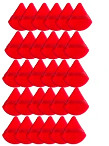 Triangular Velvet Powder Puff 5/10/20/30/50/100 Pieces, Made Of Ultra-Soft Velvet Material, Specially Designed For Contouring, Eyes And Corners, Suitable For All Skin Types. - Multicolor - View 5