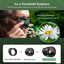 APEXEL Super Macro Lens Compatible With Iphone, 10X-20X Zoom Mobile Macro Photography Lens With M37mm Clip, Compatible With Almost All Smartphones, Phone Photo & Video Accessory. - A - View 8