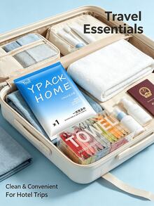 Travel Compressed Towels Portable Mini Compressed Towel For Airplane Outing Summer Beach Holiday Bathroom Travel Back To School Essentials Accessories - Multicolor - View 3