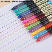 24-Color Barrel-Packed Colored Neutral Ballpoint Pen Set, Liquid Ink, Drawing Supplies, Art Outlining Pen, Note-Taking, Learning, Painting Supplies - Sets - View 8