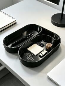 Minimalist 3D Printed Compartment Storage Tray, Home Desktop Small Parts & Stationery Organizer Box, Multi-Purpose Sundries Sorting Tray - Multicolor - View 8