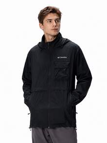 Columbia Men's Casual Hooded Jacket For Sports, Outdoor Running, Fitness Training - Black - View 2