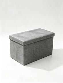 Foldable Storage Ottoman Bench, Linen Fabric Storage Box With Lid,Space-Saving Storage Box, Collapsible Footstool Seat With Storage For Bedroom Living Room, Easy To Clean,3 Sizes 3 Colors, Grey/Beige/Brown - Grey - View 11