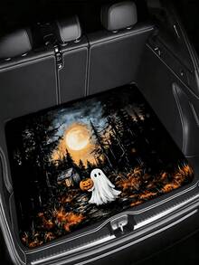 Halloween Pumpkin Forest Scene Universal Car Trunk Mat (1pc) Suitable For Fashionable Car Interior And Accessories - A - View 8