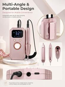 Electric Nail File | Low-Noise All-Copper Motor & Acrylic Gel Filing | Rechargeable & Cordless Portable | Suitable For Home, Salons & Travel | Electric Armor Grinding Machine|Professional Foot & Hand Care Tools|Perfect Gift For Women - Multicolor - View 8