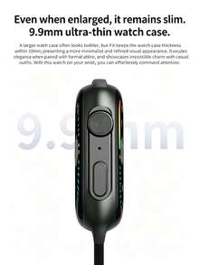 Lenovo Watch Fit Smartwatch, Slim Large Screen, Blood Oxygen Heart Rate Sleep, Bluetooth Calling, Health Monitoring, Wearable Sports Watch Bracelet, Ultra-Thin Dial, Lightweight (Supports Chinese And English Only) - View 4