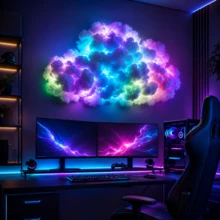 BINDLAN USB Thunder Lightning Light With Music Sync DIY Atmosphere Light, Customizable Shape, Multi-Scene RGB Color-Changing Decorative Light, Suitable For Gaming Room, Bedroom, Living Room, Holiday Decoration, Room Decor, Party, Halloween, Christmas, Holiday Gift - Multicolor - View 7
