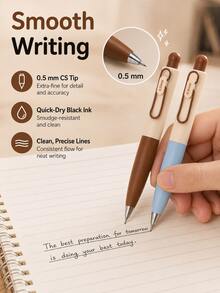 4pcs/Box Mini Pocket Retractable Gel Pens Set, Cute Portable Quick-Dry Pens, Smooth Writing Signature Pens For Girls, Students, Exam Prep, School Supplies & Back To School - Multiple Options Available - View 3