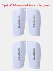 2 Pairs Professional Soccer Shin Guards, Children & Youth Calf Protection, Secure Fit, Lightweight & Comfortable - Multicolor - View 6