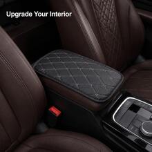 1pc Car Armrest Console Pad – Leather Non-Slip Protective Cushion, Universal Fit, Durable Car Interior Accessory, Multi-Color Options - Multicolor - View 3