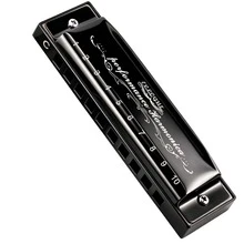 SELINER Selinger Blues Harmonica C Key 10 Hole - Copper Plate Reed Full Scale Harmonica C Key Beginner Professional Metal Gift - Black - View 3