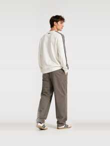 Adidas Originals SS26 Cali Men's Solid Color Crew Neck Long Sleeve T-Shirt - White - View 10