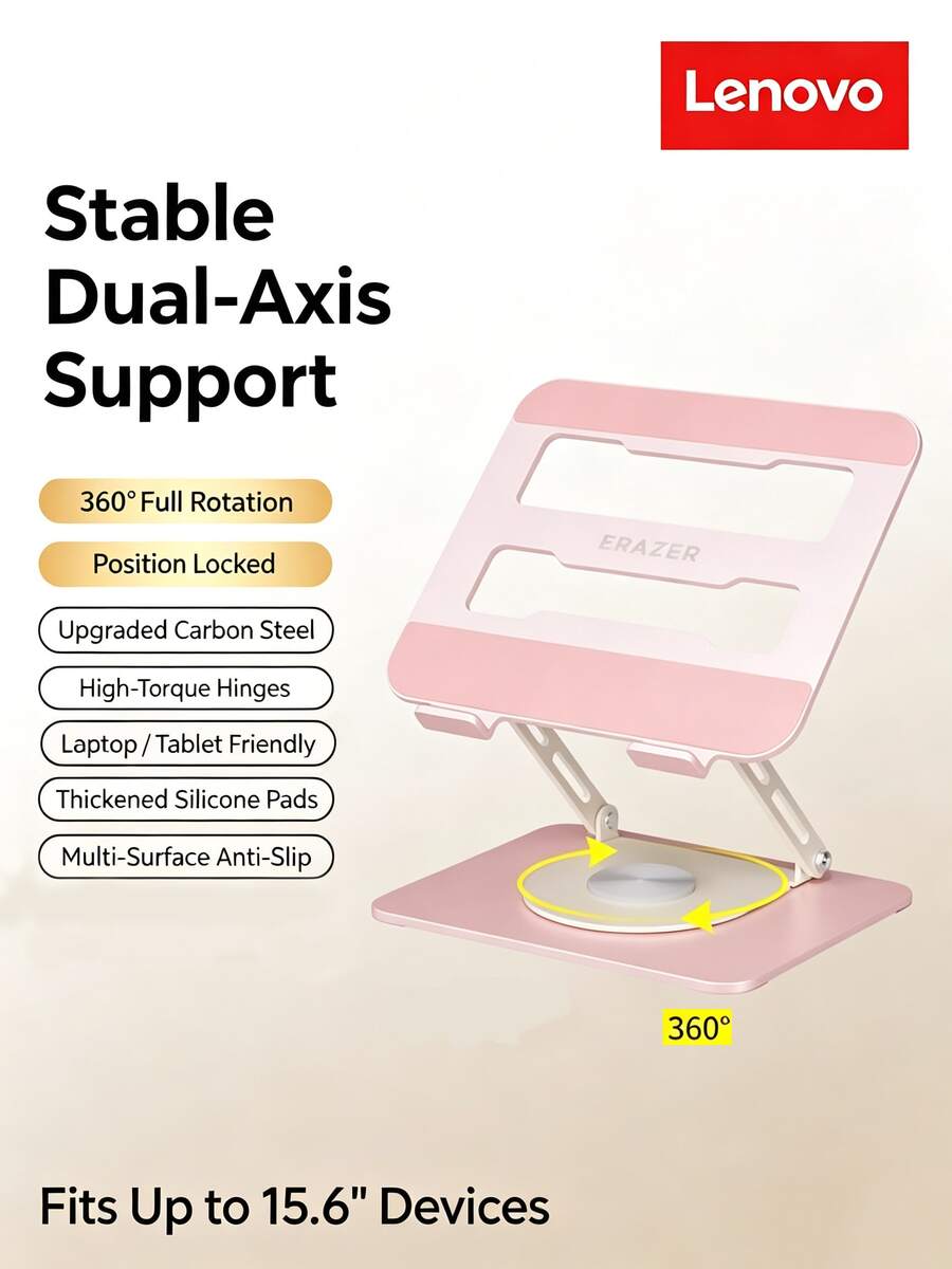 Lenovo W6 Pro Laptop Stand Foldable Portable Notebook Holder Efficient Cooling 360° Rotating Adjustable Desktop Riser Laptop Cooling Stand - View 1