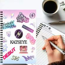 1 cuốn sổ tay lò xo trống | Thuộc về nhóm nhạc K-Pop KATSEYE, giấy nhiều màu, sổ tay trắng tinh khôi, quà tặng lý tưởng cho người hâm mộ và bạn bè - A - Xem 6