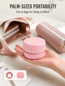 SMEG is gems Mini Desktop Vacuum Cleaner One-Touch Operation Portable Desktop Dust Remover For Eraser Crumbs And Paper Scraps Office Desk Keyboard Cleaning Tool For Students And Office - Cordless - View 8