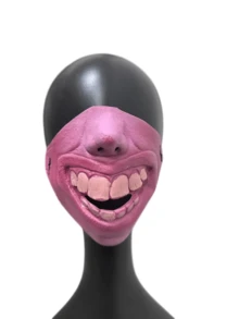 1 buah/Set Masker Lateks Wajah Penuh, Penutup Mulut Lucu dengan Bibir Tertawa, Kostum Prank Pesta Liburan, Halloween - MultiWarna - View 11