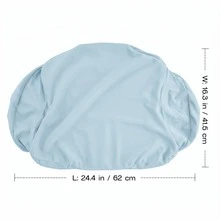 1 buah Sarung Bantal Sejuk & Bernapas, Sarung Bantal Kupu-kupu Warna Polos Minimalis, Desain Resleting Tersembunyi Halus, Sarung Bantal Dapat Dicuci dengan Mesin - 24,4*16,3 inci - Baby Blue - View 9