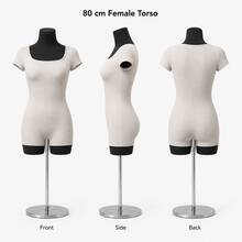 Torso Display Form For Clothes, Store Styling, Photoshoot And Window Decor - 80cm Women's (with Stand) - View 7