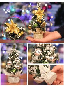 3 buah Pohon Natal Mini 7,87 Inci, Dekorasi Meja yang Ideal, Cocok untuk Pajangan Jendela Toko, Pesta di Rumah, Acara Perusahaan, Pemberian Hadiah, dan Dekorasi Jalanan - MultiWarna - View 6