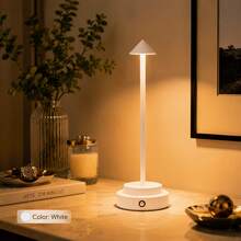 Touch Sensor Night Light, Built-In Rechargeable 1800mAh Lithium Battery - Adjustable 3-Color Lighting, Ambient Lighting, Metal Body, Portable Multi-Scene Placement, Suitable For Living Room/Bedroom/Dining Room/Hallway/Entrance - Desk Lamp - View 9