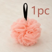 1pc Cute Solid Color Bath Sponge, Bath Ball, Bubble Bath Ball, Bath Flower, Loofah, Bath Ball, Approx. 20g/Pc, Random Color - Multicolor - View 6