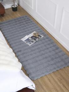 1pc Soft & Fluffy Solid Gray Faux Fur Rug, Plush Comfortable Carpet, Minimalist & Elegant, Suitable For Sofa Cushion, Chair Seat, Bedroom Bedside, Indoor Living Room & Bedroom Home Decor, Best Winter Home Decor Carpet For Living Room, Bedroom, Bedside, Sofa, Closet Kitchen Rug - Grey - View 2