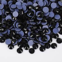SS12 3.0-3.2mm Multi-Color Crystal Flat Back Hot Fix Rhinestones (With Glue), 1440pcs Round Flat Back Hot Fix Rhinestones For Clothing Decoration - SS12(1440pcs/bag) - View 2