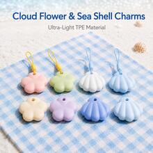 2pcs Flower & Shell Shaped Erasers, Cute Ultra-Light Portable Anti-Loss Design With Lanyard, Precise Smooth Erasing, Wear-Resistant, No Dust, Suitable For Study, Office, Planner And Daily Use - Multi-color - View 3